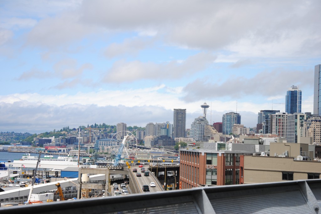 Udsigten ind over Seattle fra stadion